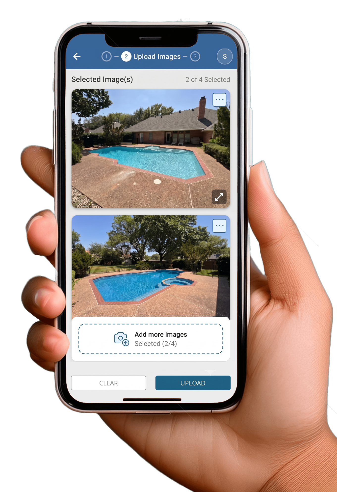 Take new photos or upload existing ones from any device
